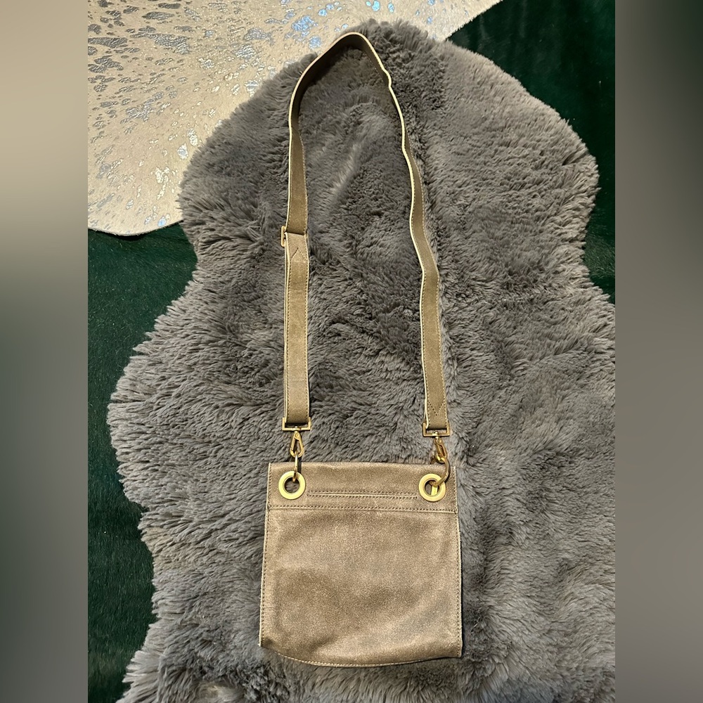 Hammitt Tony Small Crossbody in Pewter/Brushed Gold Red Zip - Picture 7 of 15